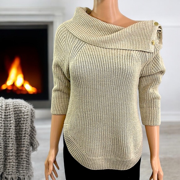 89th & Madison 3/4 Sleeve Knit Cowl Neck Sweater - Picture 7 of 16